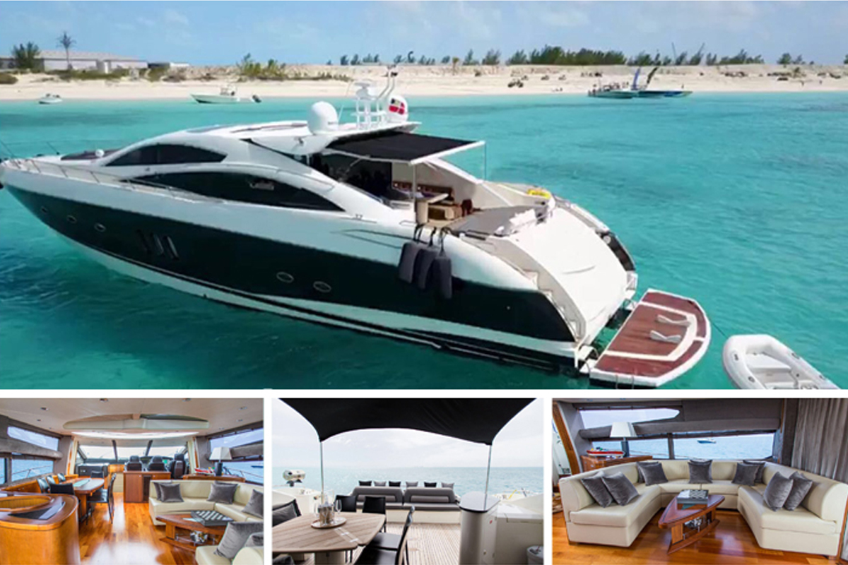 85ft Sunseeker Black Yacht in Cancun for charter Boat rentals